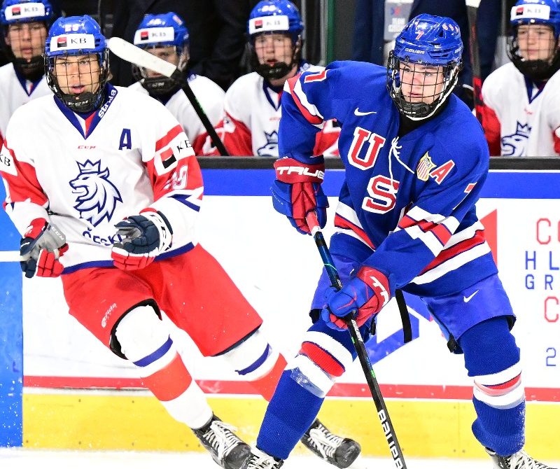 2022 Hlinka Gretzky Cup USA vs vs Czechia Team USA PuckPreps